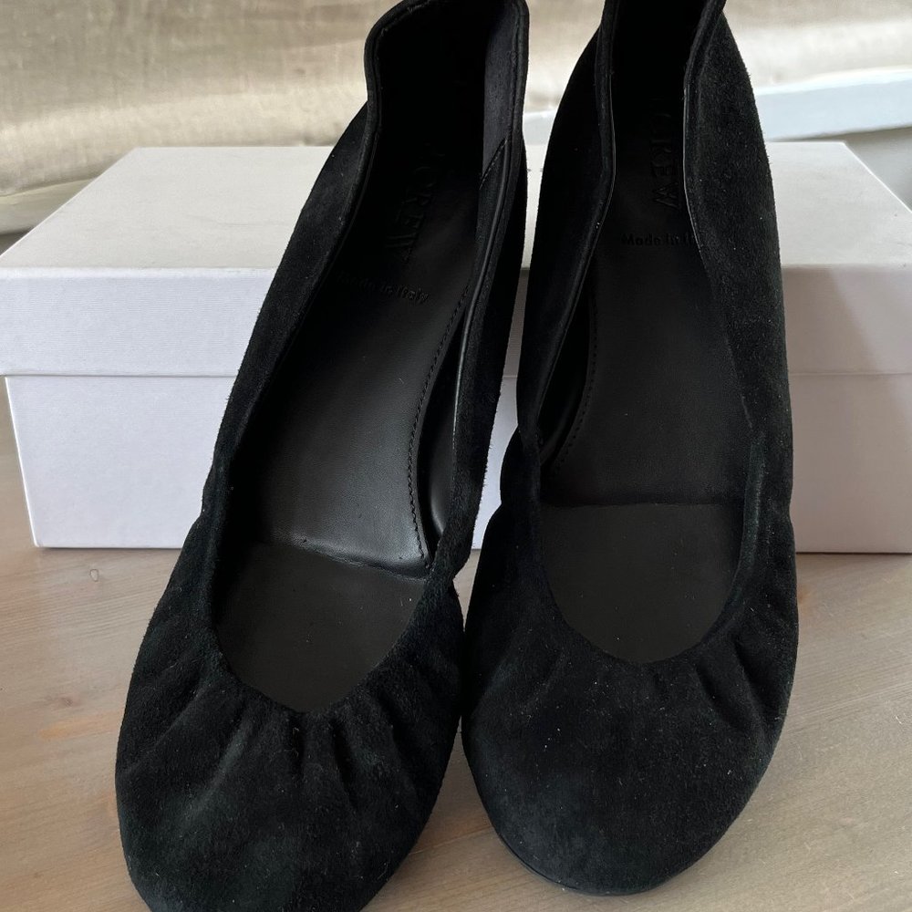J Crew Cece Black Suede Flats